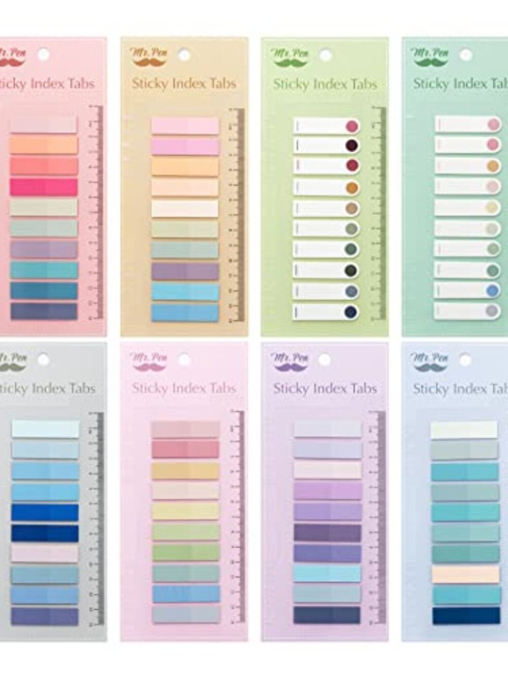 Colorful Sticky Tabs, 1600 Pcs, Transparent Page Markers, Annotating Book Tabs